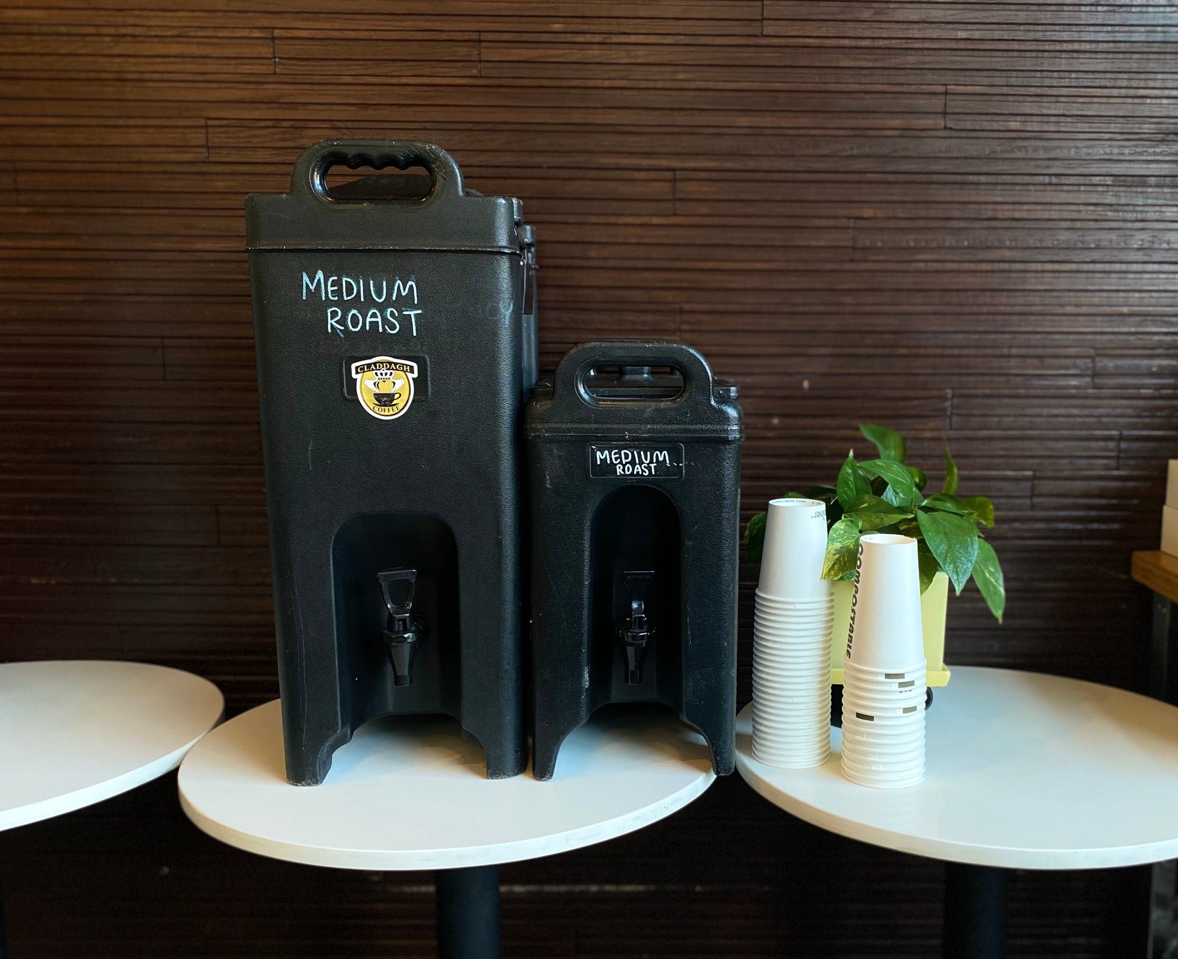Large Cambro | Serves 60, 10 oz cups | Order at Claddagh Coffee Cafe